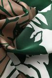 Tocado de bufanda estampado cuadrado verde
