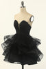 Cargar imagen en el visor de la galería, Strapless Tulle Pequeño Vestido Negro