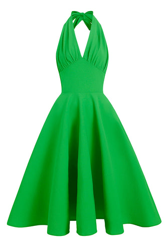 Vestido verde vintage de los años 50