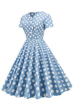 Polka Dots Swing Vestido de la década de 1950