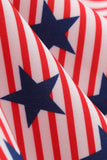 American Flag Stars Imprime Vestido Vintage