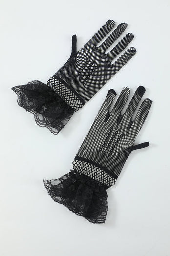 Negro Horquillas y guantes Conjuntos de accesorios de la década de 1920