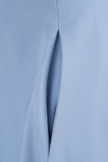 Vestido vintage azul claro de la década de 1950 con mangas