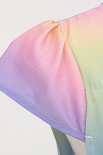 Vestido Vintage MultiColor Impreso de la década de 1950