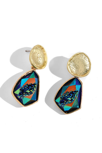 Deslumbrantes pendientes azul elegante de tendencia