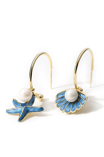 Pendientes Blue Pearl Shell