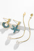 Cargar imagen en el visor de la galería, Blue Pearl Starfish Tassel Long Stud Pendientes