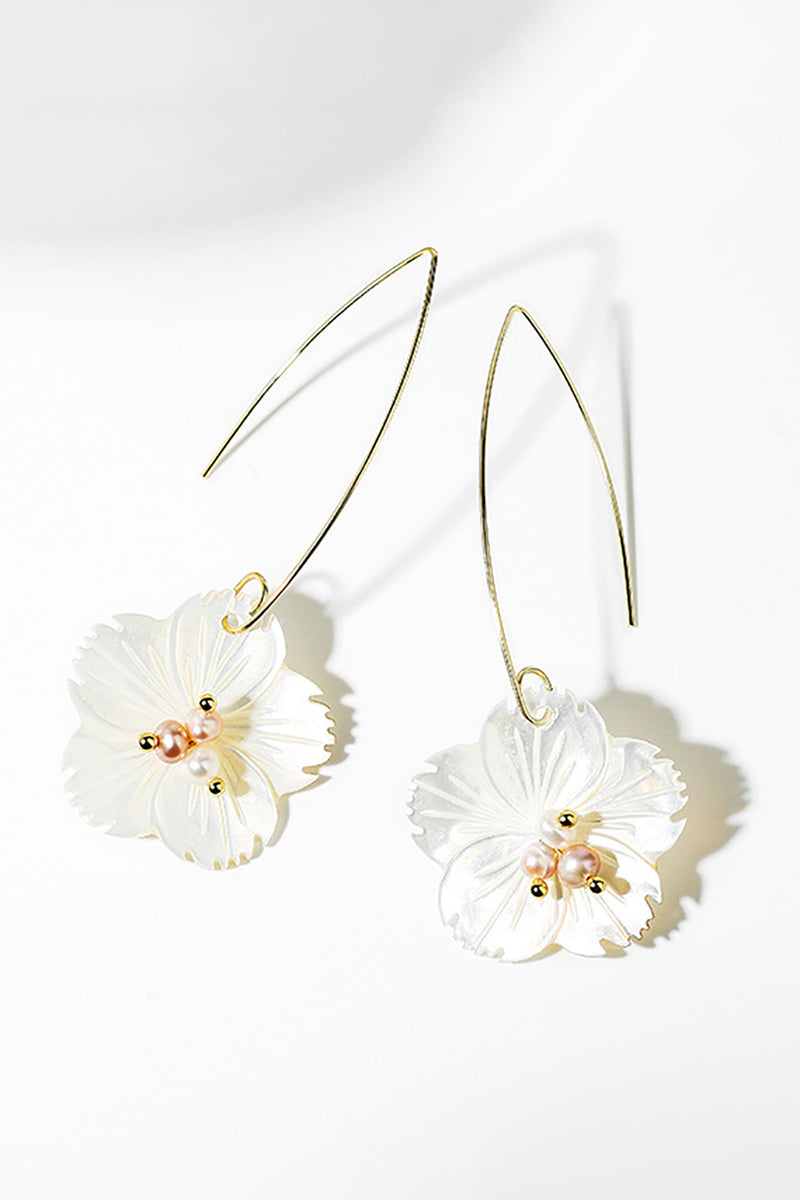 Cargar imagen en el visor de la galería, Pendientes de Flor Dulce Fritillaria Blanca