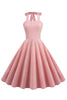 Cargar imagen en el visor de la galería, Halter Vestido de 1950 Rosa