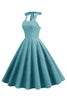 Cargar imagen en el visor de la galería, Halter Vestido de 1950 Rosa