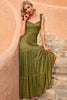 Cargar imagen en el visor de la galería, Maxi Vestido de Encaje Verde de Verano del Ejército