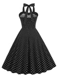 Halter Polka Dots Swing 1950s Vestido