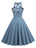 Halter Polka Dots Swing 1950s Vestido