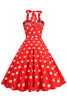 Cargar imagen en el visor de la galería, Vestido Vintage Halter Navy estilo retro