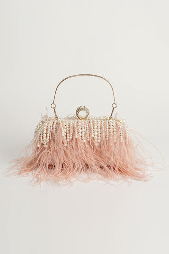 Bolso de noche vintage con plumas