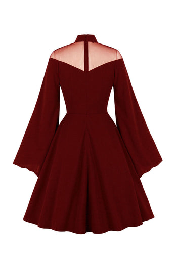 Vestido de Halloween Negro Vintage con Manga Larga