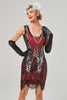 Cargar imagen en el visor de la galería, Vestido negro Golden Scoop Neck 1920s