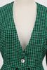 Cargar imagen en el visor de la galería, Escote A V cuello verde vestido vintage