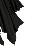 Vestido negro de Halloween manga larga con cordones