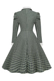 Estilo Británico Verde Vestido Vintage de la década de 1950