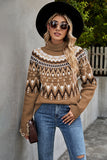 Suéter vintage a rayas cuello alto