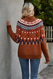 Suéter vintage a rayas cuello alto