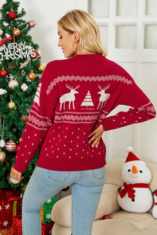 Suéter de Navidad Pullover Cuello Redondo