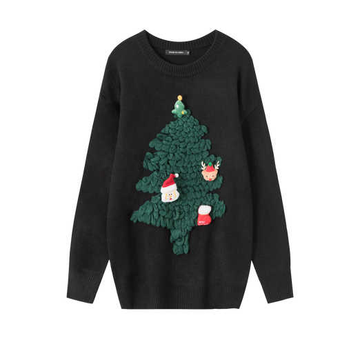 Suéter de Navidad árbol suelto