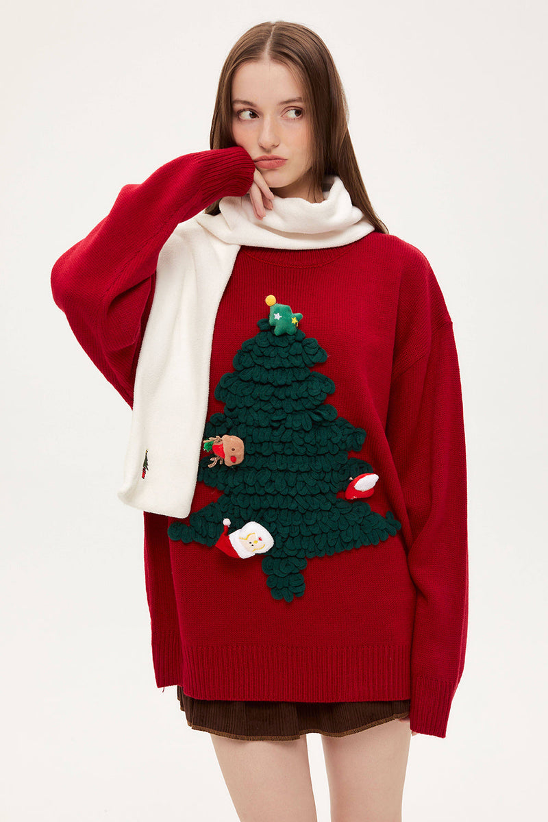 Cargar imagen en el visor de la galería, Suéter de Navidad árbol suelto