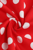 Red Halter Polka Dots 1950s Vestido