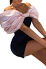 Cargar imagen en el visor de la galería, Off The Shoulder Big Bowknot Black Pink Homecoming Dress