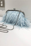 Bolso de mano Blue Tassel Pearl Evening Party