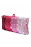 Bolso de mano de noche de lentejuelas fucsia ombre Saprkly