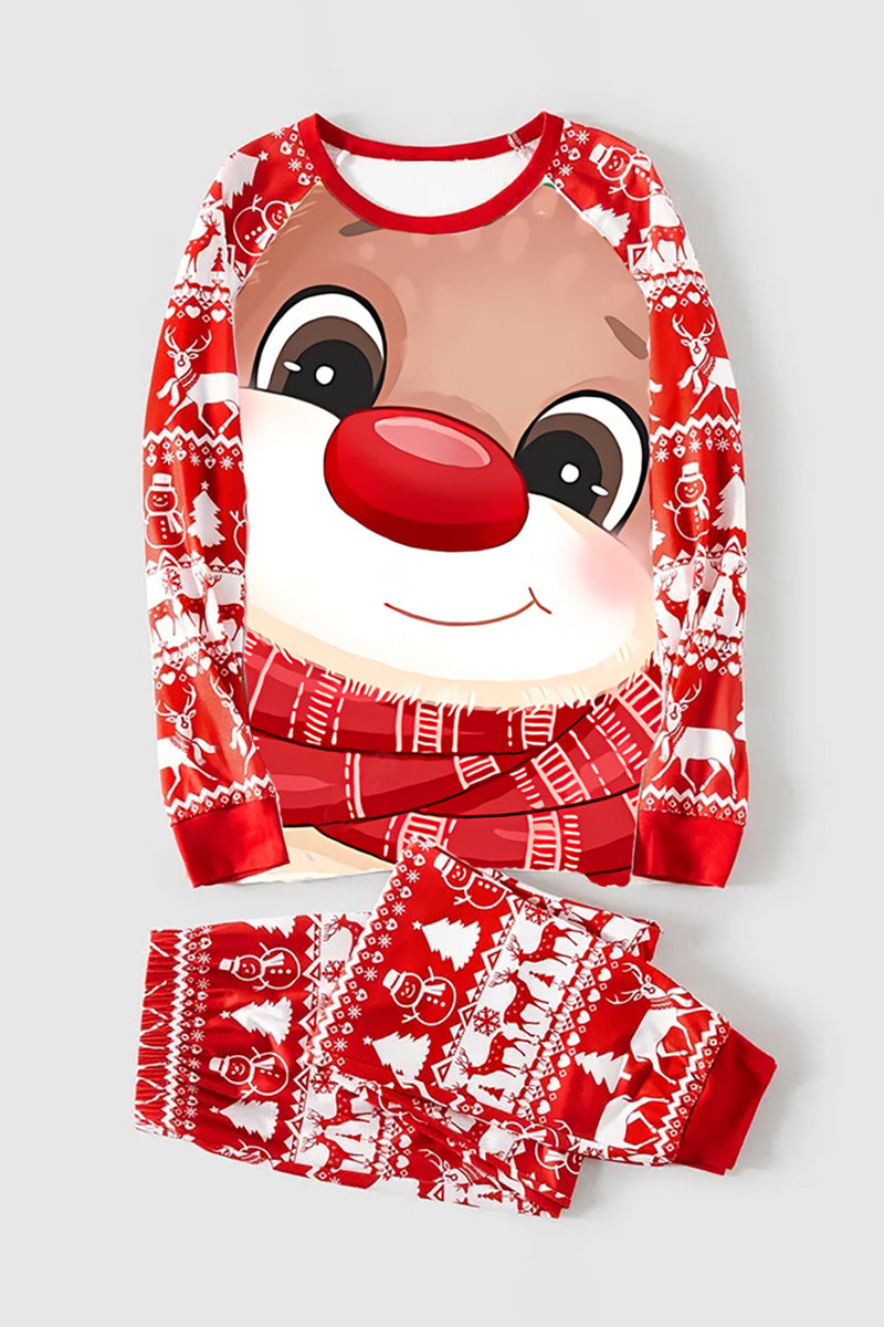 Cargar imagen en el visor de la galería, Estampado de ciervo rojo Conjunto de pijamas familiares a juego de Navidad