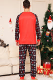 Pijama a juego de la familia navideña Conjunto de pijamas estampados de ciervo rojo negro