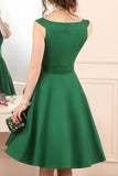 Vestido basculante verde sólido