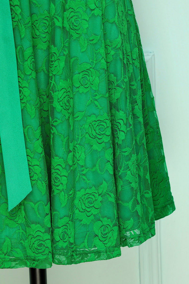Cargar imagen en el visor de la galería, Vestido de encaje verde
