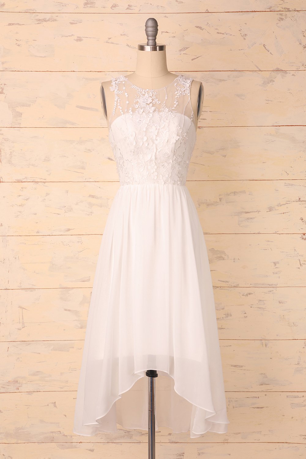 Vestido blanco apliques