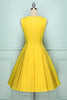 Cargar imagen en el visor de la galería, 1950s Vestido con botones amarillo