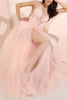 Cargar imagen en el visor de la galería, Vestido de fiesta rosa cuello en V