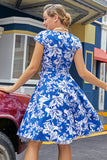 Vestido floral de los años 50