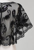 Cargar imagen en el visor de la galería, Lentejuelas negras de brillo 1920s Cape