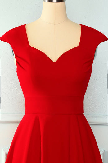 Vestido rojo sólido