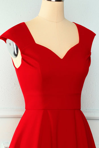 Vestido rojo sólido