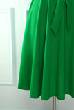 Vestido con faja verde