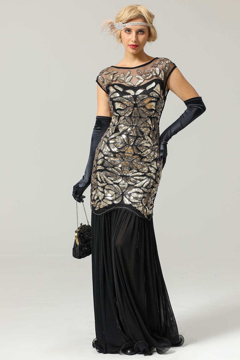 Vestido de los años 20 plata