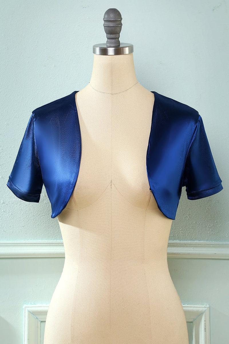 Cargar imagen en el visor de la galería, Navy Short Sleeves Wrap