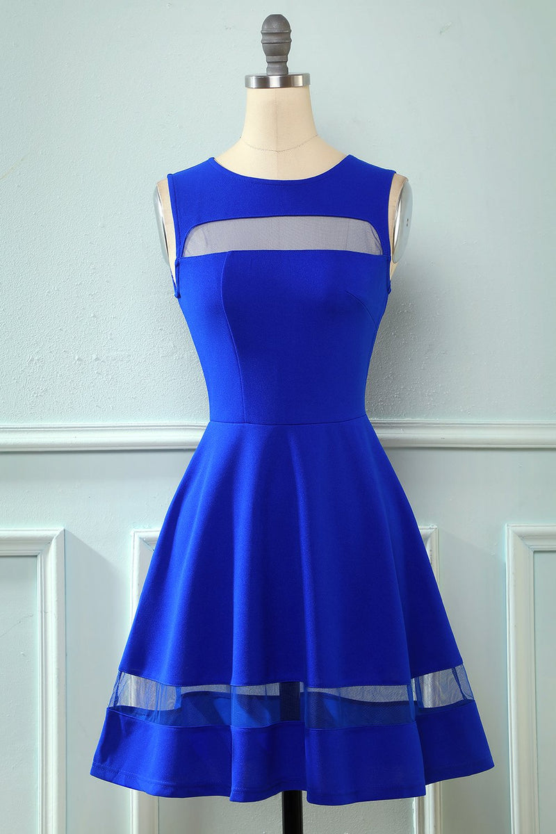 Cargar imagen en el visor de la galería, Navy Vintage 1950s Swing Dress