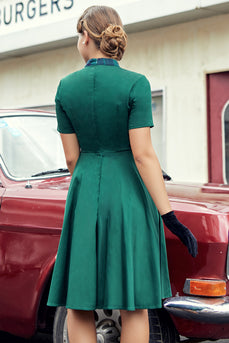 Vestido halter de los años 50 para mujer, vintage, con lunares, rockabilly  de los años 50 y 60, estampado floral, retro, cóctel, regreso a casa