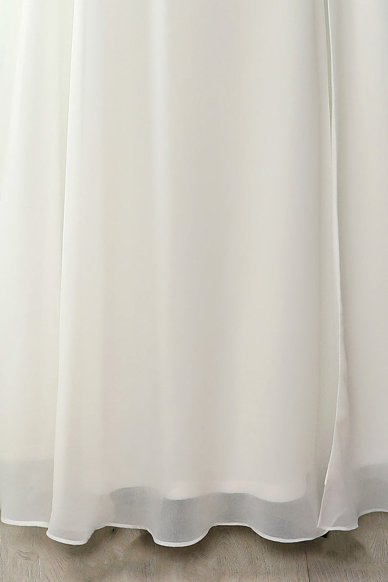 Cargar imagen en el visor de la galería, Formal vestido de fiesta A-line blanco con el cordón